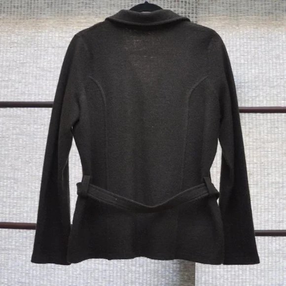 100% WOOL Denver Heyes brown coat jacket Size XL/TG - Picture 2 of 7